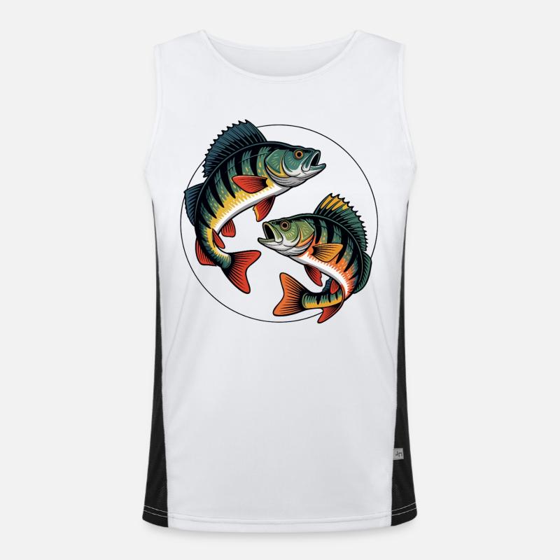 Two jumping perches Men's Functional Contrast Tank Top 