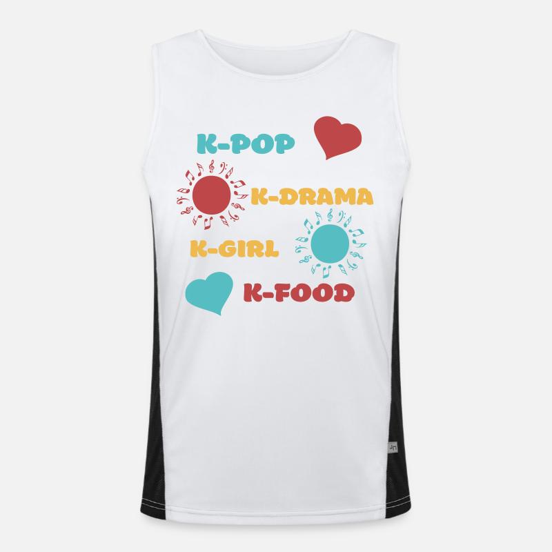 K-pop k-drama 3 custom colors Men's Functional Contrast Tank Top 