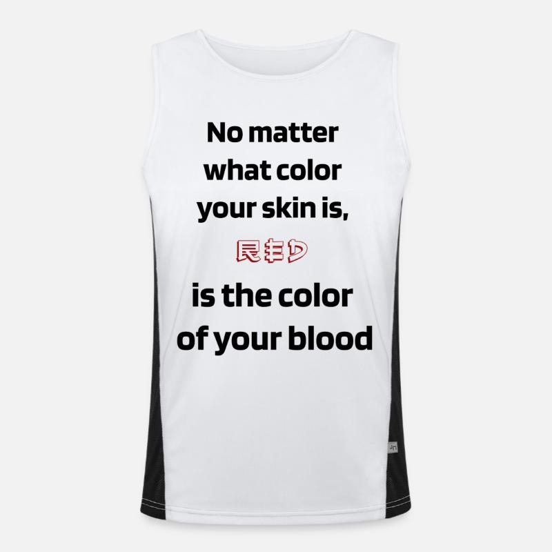 Blutfarbe Funktionelles Kontrast-Tank Top für Männer 