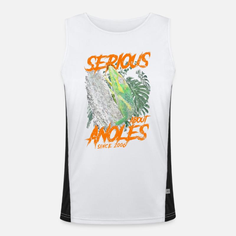 Ernsthaft über den kubanischen Ritter Anolis seit 2006 Funktionelles Kontrast-Tank Top für Männer 