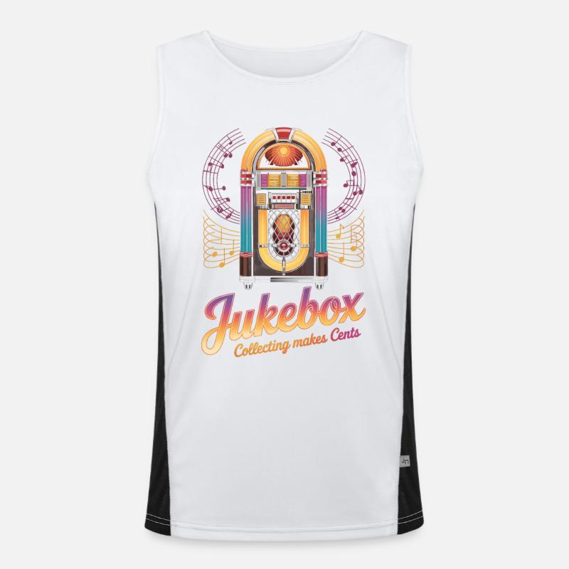 Collectionneurs de juke-box La collection de juke-box rapporte des centimes Débardeur respirant contrasté Homme 