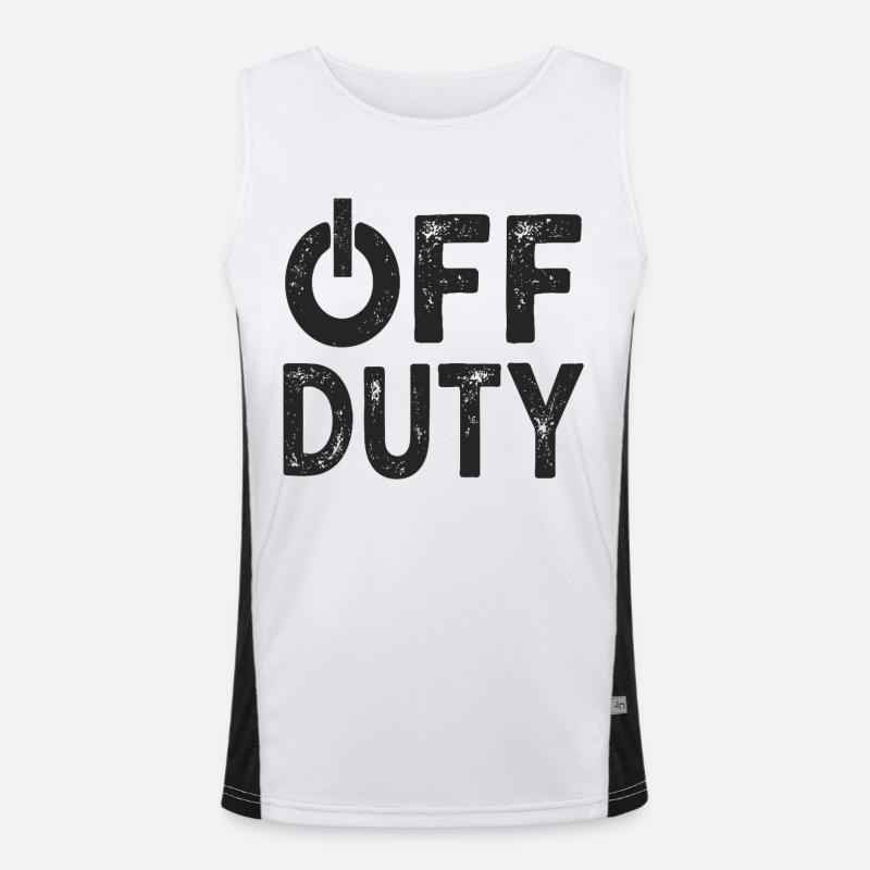 OFF DUTY Feierabend Ich bin außer Dienst Funktionelles Kontrast-Tank Top für Männer 