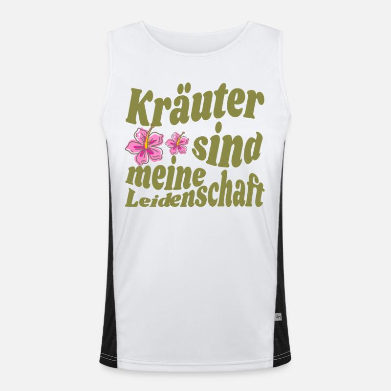 Magical herb design for real herb witches Men's Functional Contrast Tank Top 