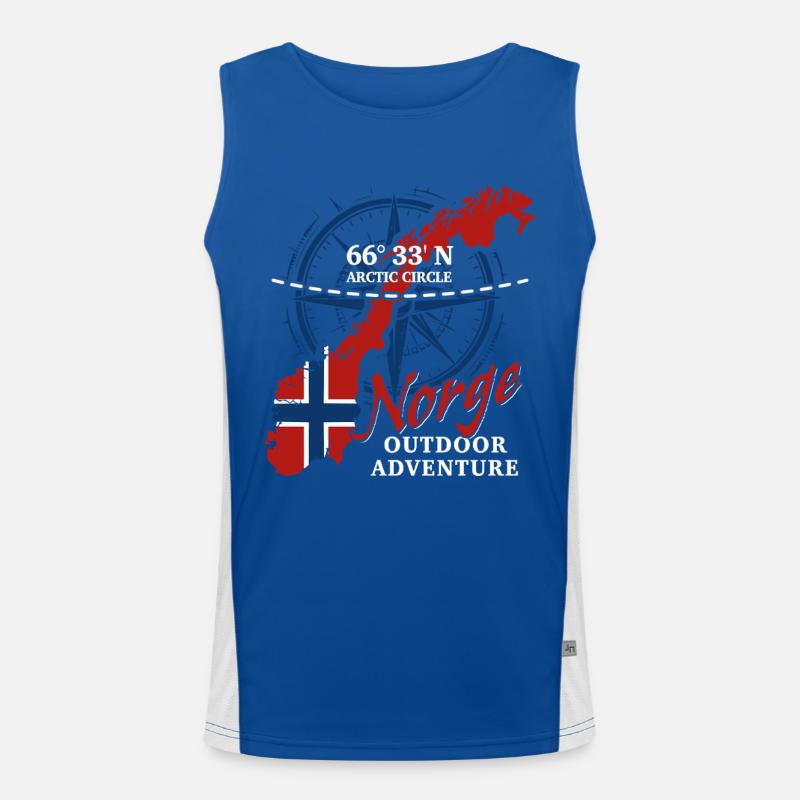 Arctic Circle Norge - Cadeau de vacances en Norvège Débardeur respirant contrasté Homme 