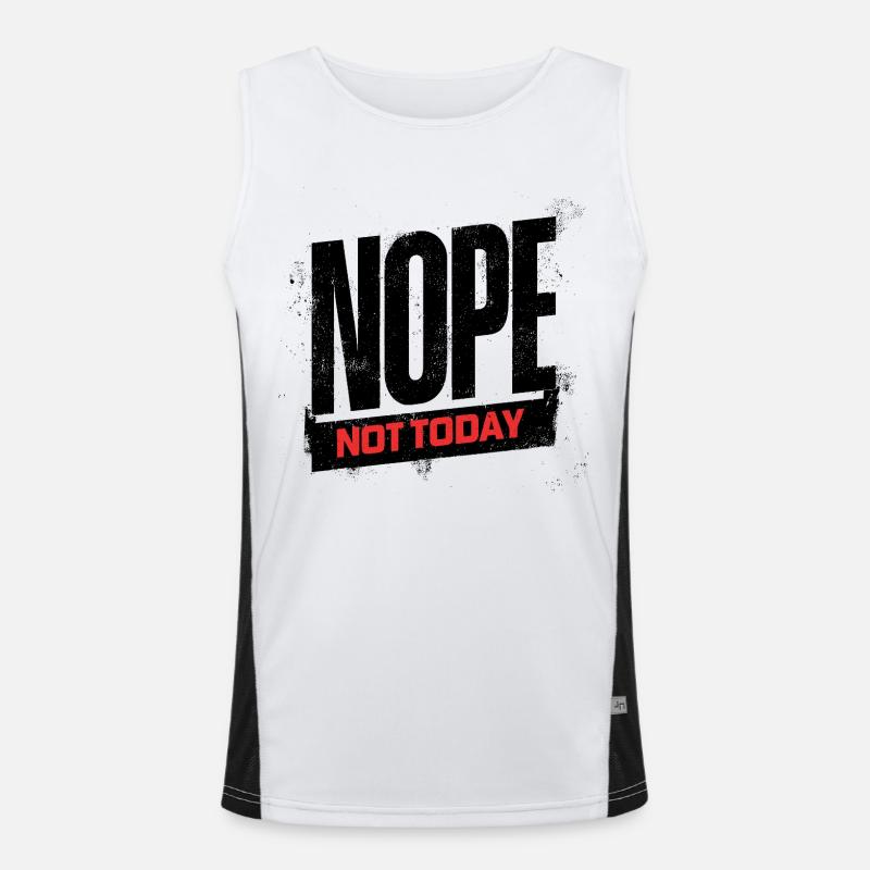 Not Today Bold Typography Funktionelles Kontrast-Tank Top für Männer 