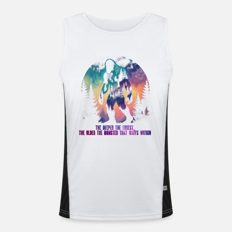 Bigfoot Mythological Creatures Men's Functional Contrast Tank Top 