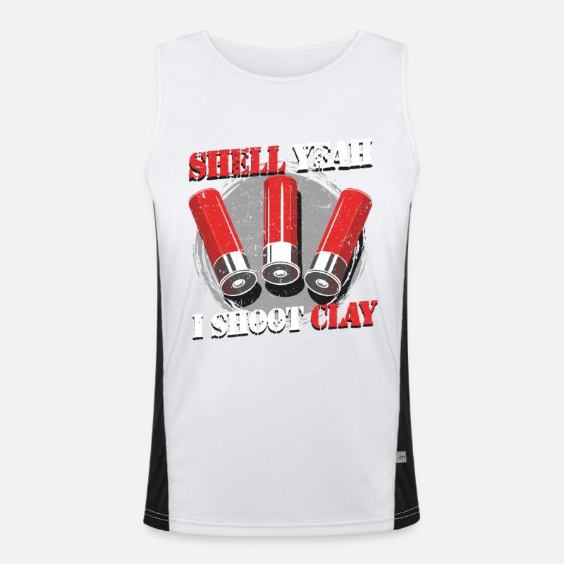 Tontaubenschießen Shell Yeah I Shoot Clay Funktionelles Kontrast-Tank Top für Männer 