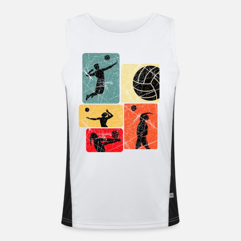 Beach Volleyball Volleyball Player Men's Functional Contrast Tank Top 