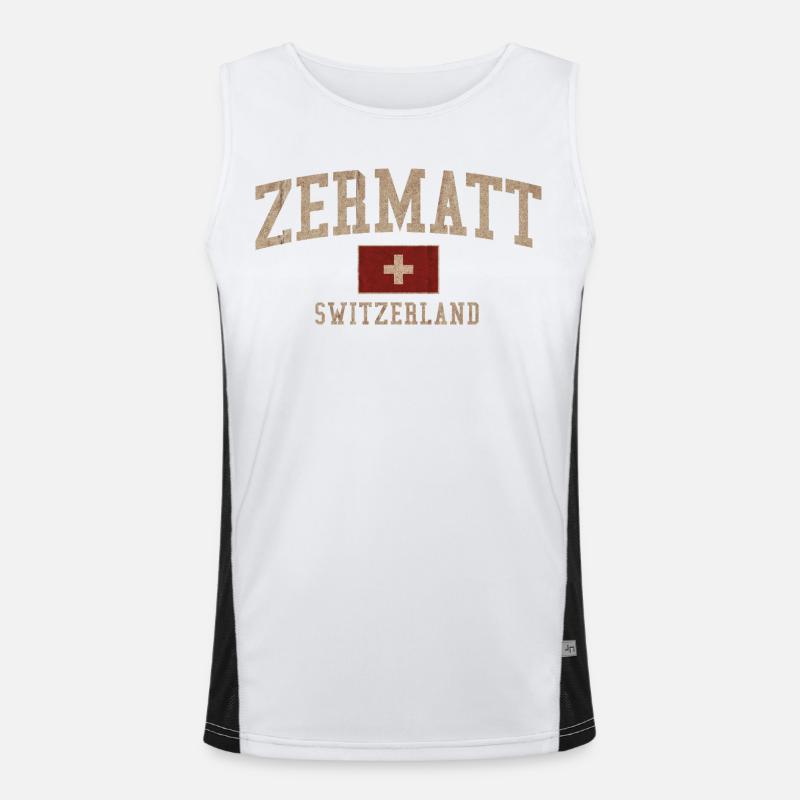 Zermatt Logo texturé suisse Débardeur respirant contrasté Homme 