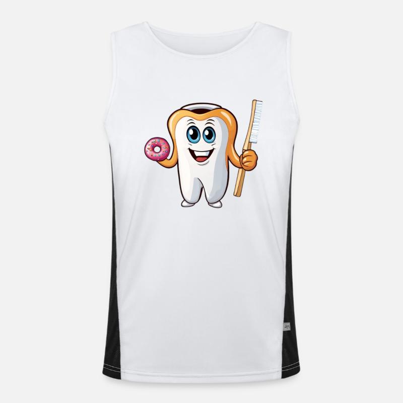 Brosse à dents Donut de Zahnheld Débardeur respirant contrasté Homme 