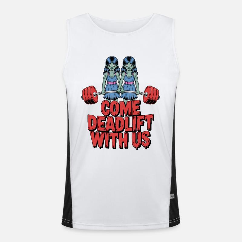 Zombie Gym: Deadlift with us Men's Functional Contrast Tank Top 
