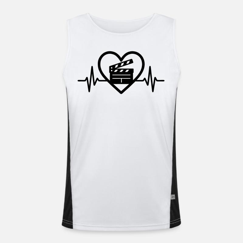Cinema Heart Clapper Men's Functional Contrast Tank Top 