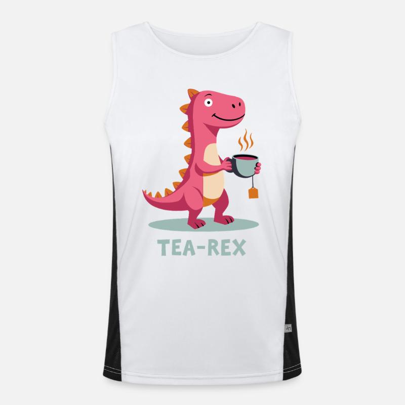 TEA-REX Teemotiv Funktionelles Kontrast-Tank Top für Männer 