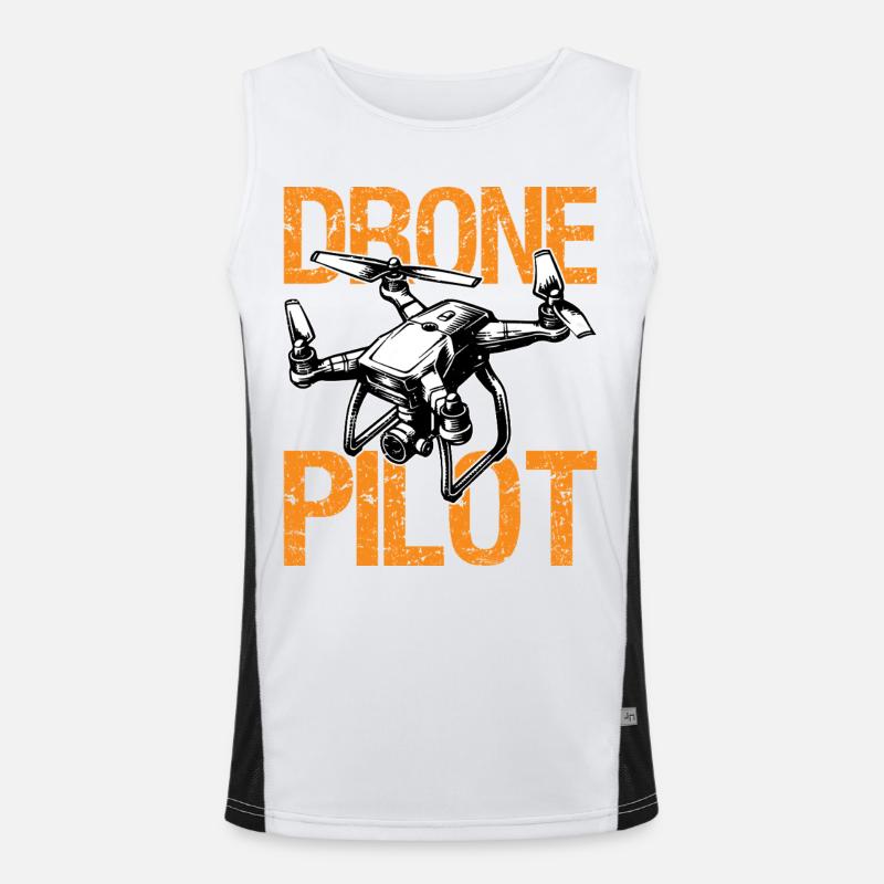 Drohne Leben Pilot Quadcopter Geschenk RC Funktionelles Kontrast-Tank Top für Männer 