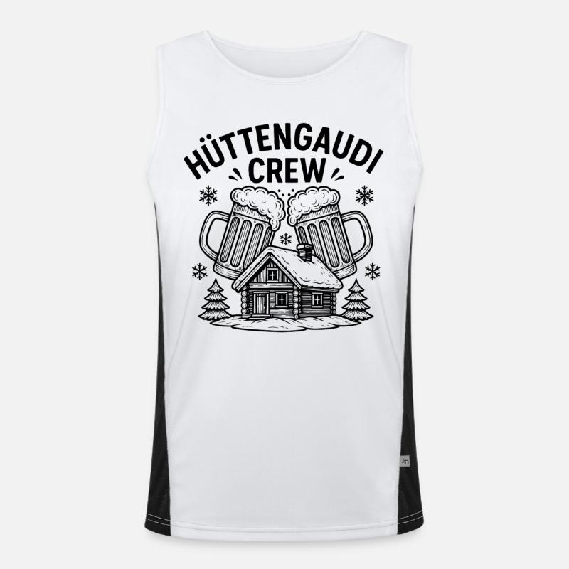 Hut fun crew Men's Functional Contrast Tank Top 