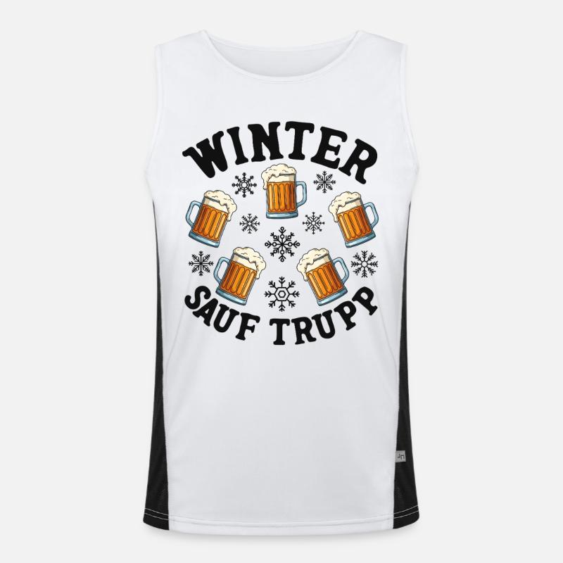 Winter Booze Squad Men's Functional Contrast Tank Top 