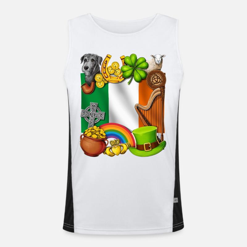 Irisches Erbe Funktionelles Kontrast-Tank Top für Männer 