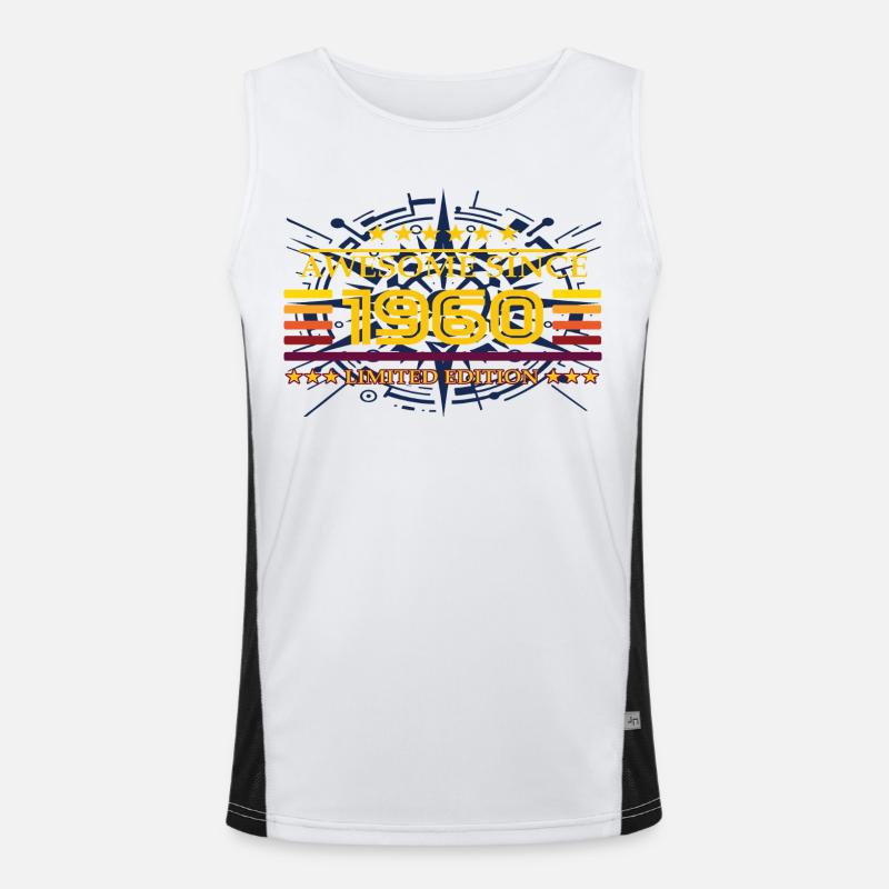 Awesome since 1960 Limited Edition Funktionelles Kontrast-Tank Top für Männer 