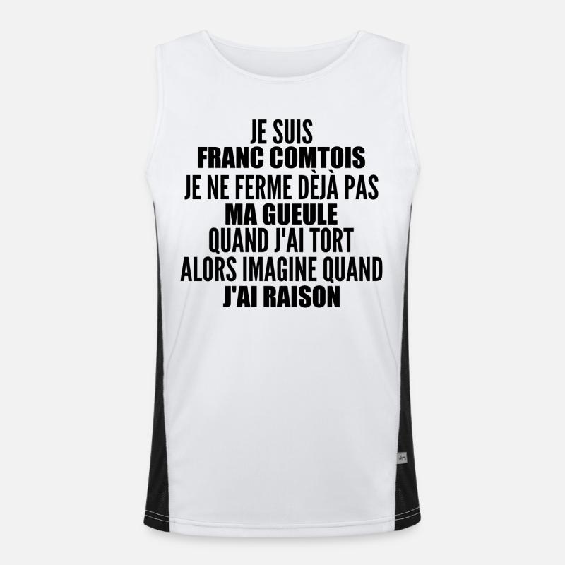 Franc comtois I don't shut my mouth frank comté Men's Functional Contrast Tank Top 