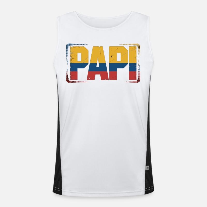 Drapeau de la Colombie de papa – Cadeau pour Débardeur respirant contrasté Homme 