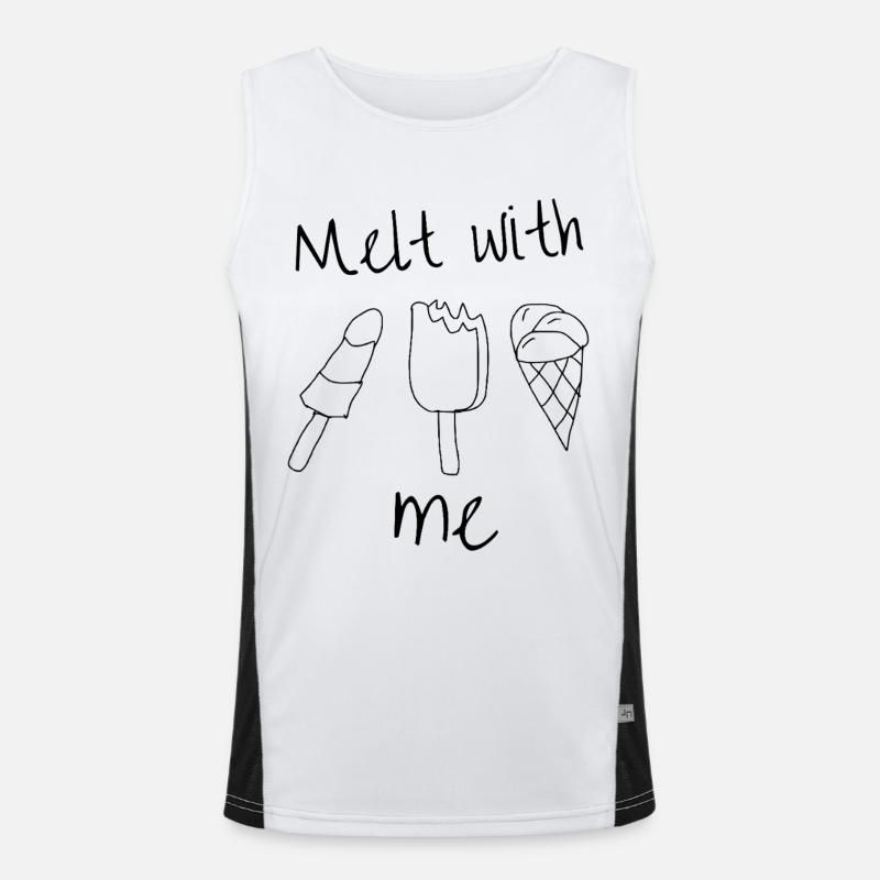 Melt with me | Eiscreme Funktionelles Kontrast-Tank Top für Männer 