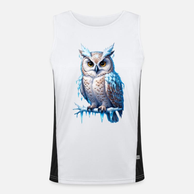 Frosty Owl Majesty Men's Functional Contrast Tank Top 
