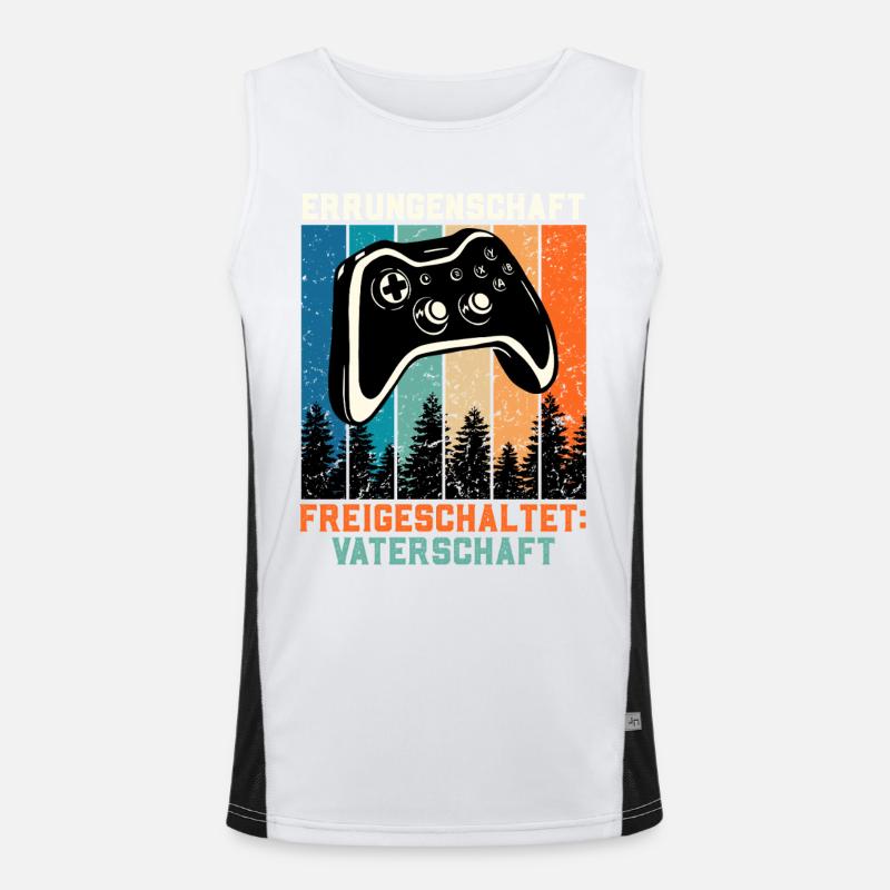 Bald Papa ERRUNGENSCHAFT FREIGESCHALTET Retro Funktionelles Kontrast-Tank Top für Männer 