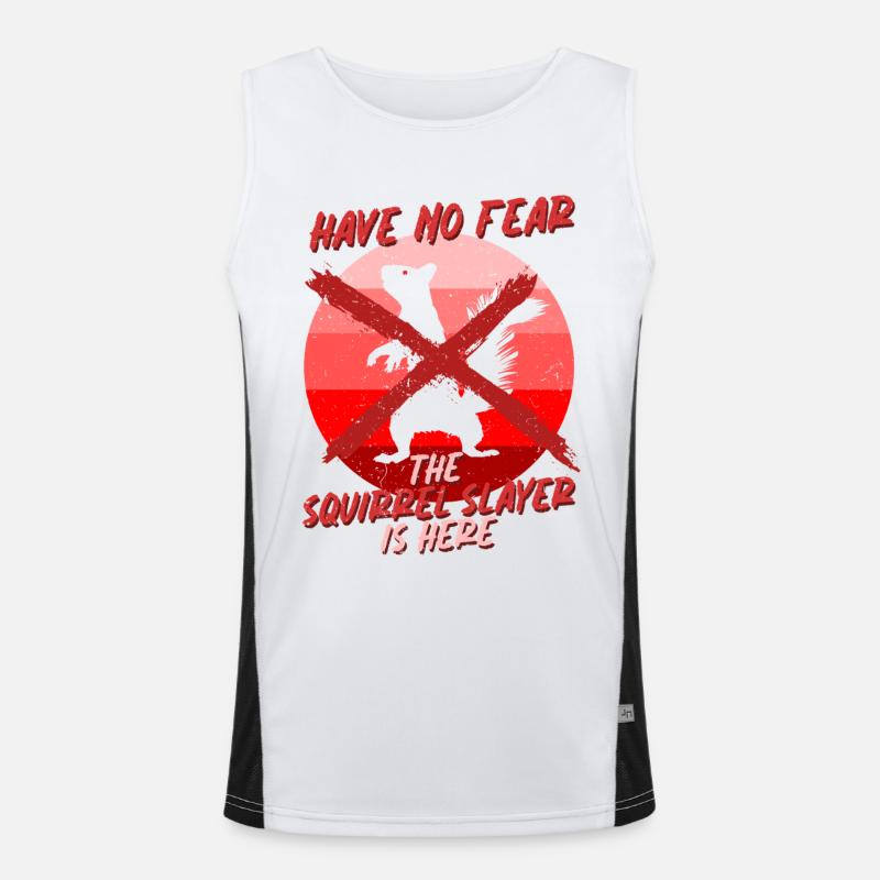 Squirrel Hunter Tree Rat - Men's Functional Contrast Tank Top  - white/black