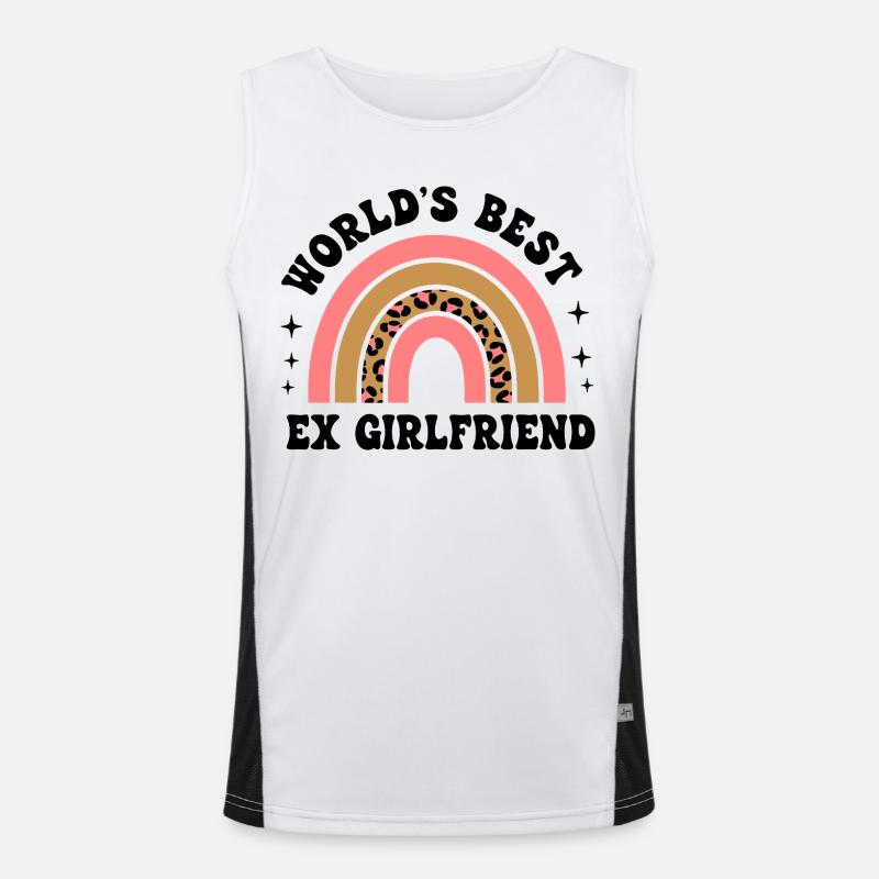 Leopard Regenbogen Muster Funktionelles Kontrast-Tank Top für Männer 