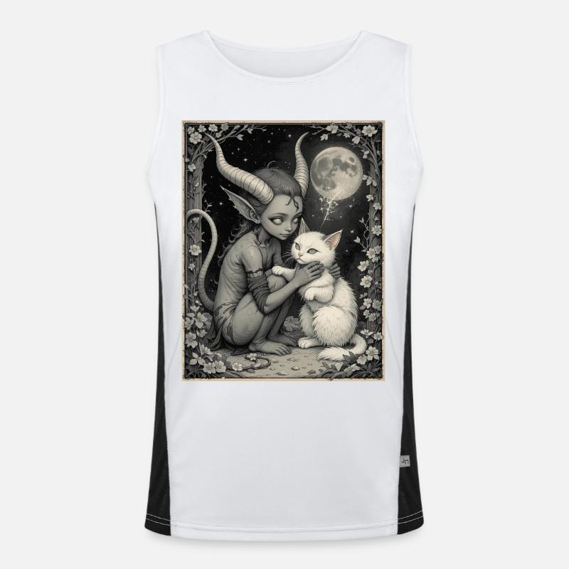 Mondschein-Dämon Funktionelles Kontrast-Tank Top für Männer 