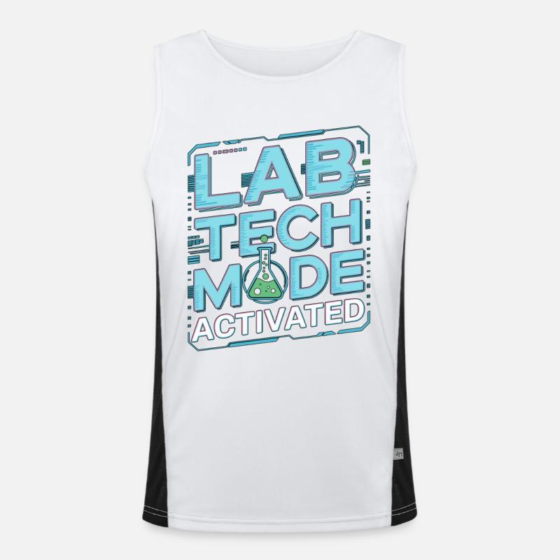 Lab Tech Mode Activated Medical Lab Phlebotomy Funktionelles Kontrast-Tank Top für Männer 