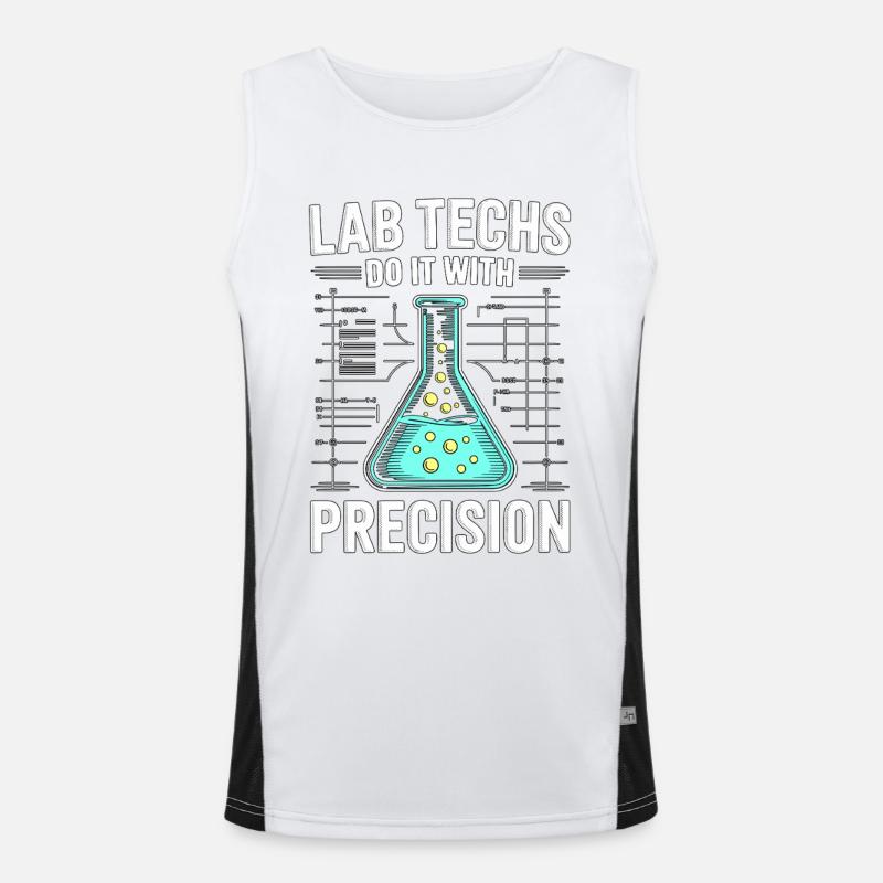 Lab Techs Do It With Precision Loves Medical Lab Funktionelles Kontrast-Tank Top für Männer 