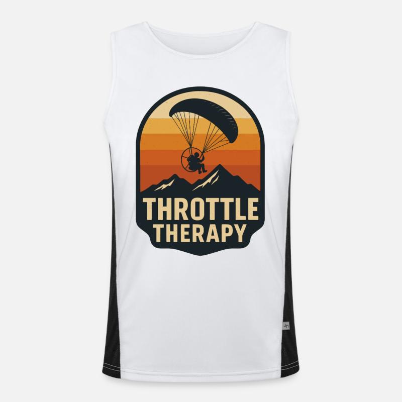 Throttle Therapy Abenteuer Paragliding Funktionelles Kontrast-Tank Top für Männer 