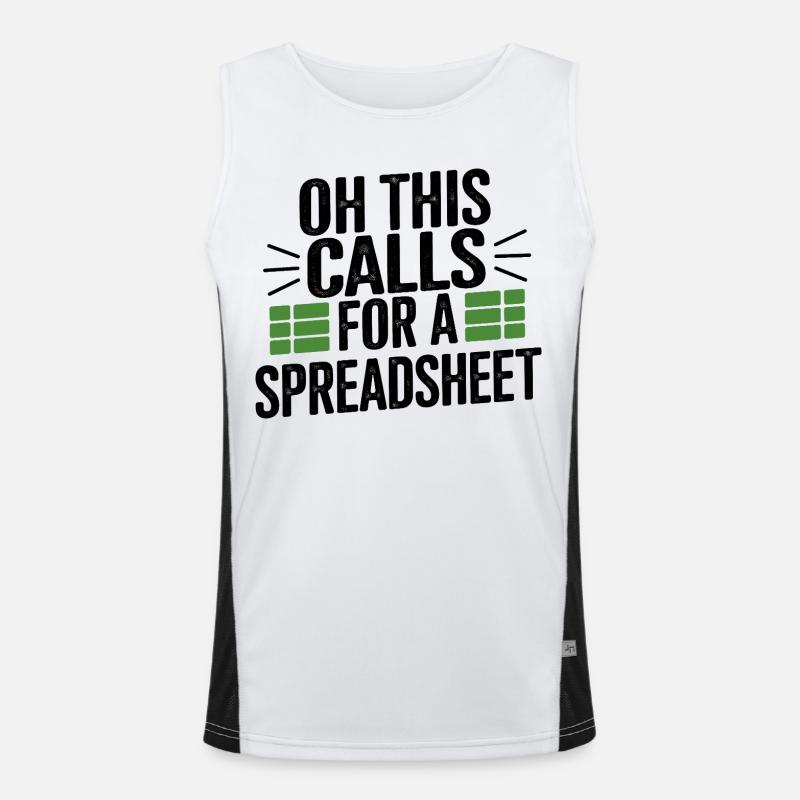 Oh that needs a table - Men's Functional Contrast Tank Top  - white/black