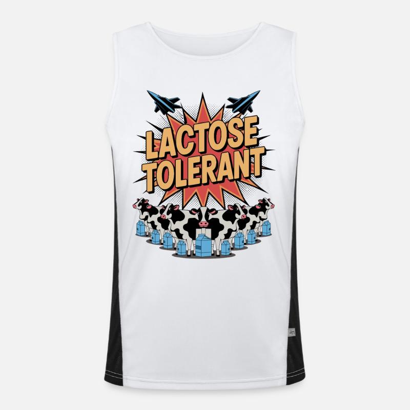 lactose tolerant Men's Functional Contrast Tank Top 