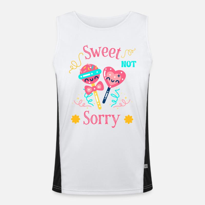 Süß Sauer Lustig Candy Power Gift Funktionelles Kontrast-Tank Top für Männer 