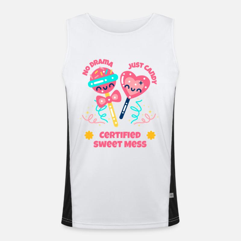 Sugar Crew Candy Team Gift Men's Functional Contrast Tank Top 
