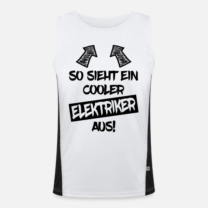So Sieht Ein Cooler Elektriker Aus Funktionelles Kontrast-Tank Top für Männer 