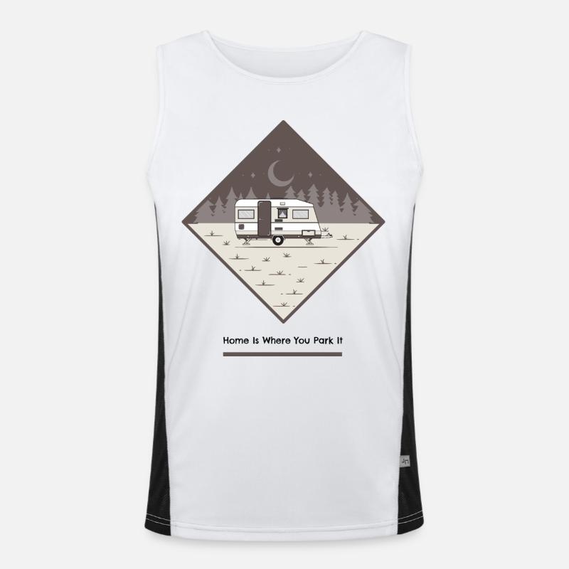 Home Is Where You Park It Auto camping Men's Functional Contrast Tank Top 