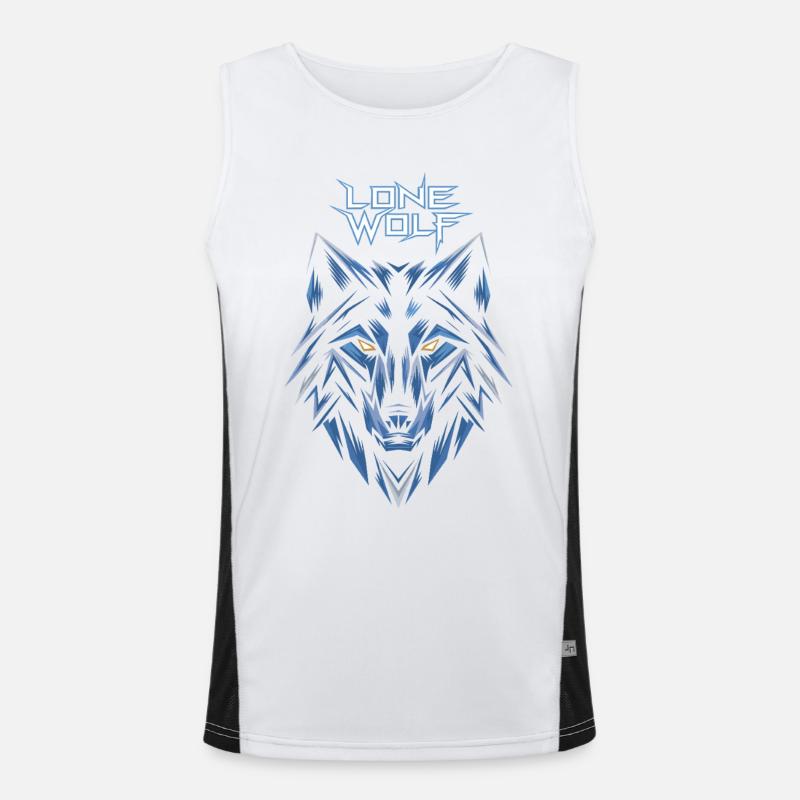 Lone Wolf Eisgeometrie Logo Men's Functional Contrast Tank Top 