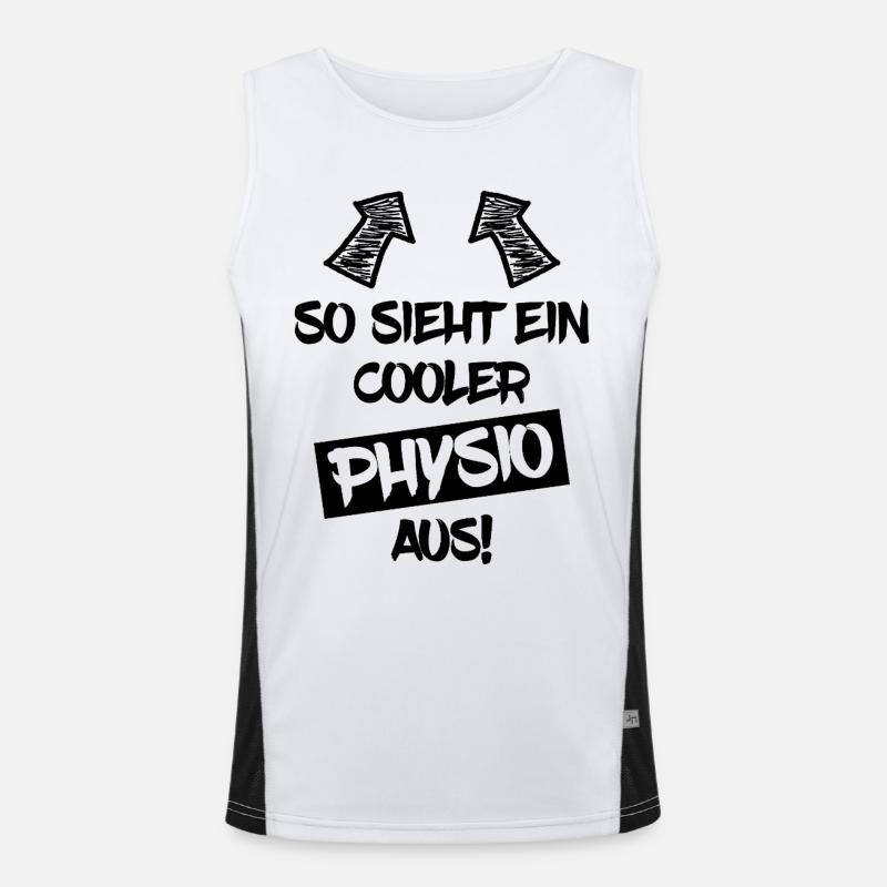 Cool Physio Physiotherapist Physiotherapy Men's Functional Contrast Tank Top 