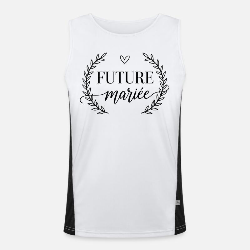 Future mariée design fun pour EVJ Débardeur respirant contrasté Homme 
