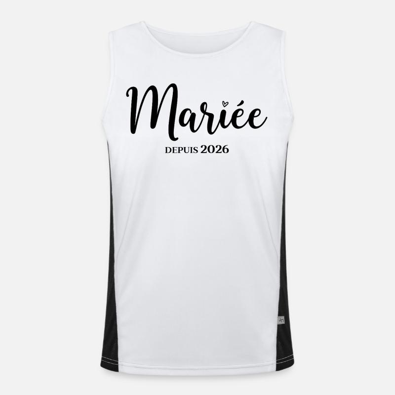 Bride Since 2026 Elegant Design for Wedding Men's Functional Contrast Tank Top 