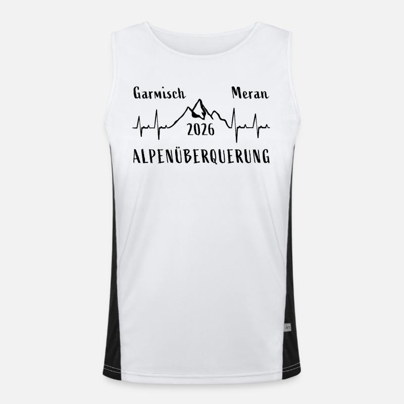 ALPENÜBERQUERUNG 2026 Oberstdorf Meran Funktionelles Kontrast-Tank Top für Männer 