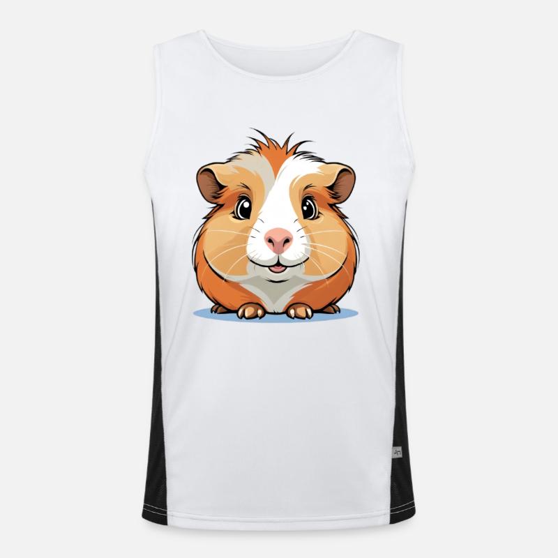Lively hamster friend - Men's Functional Contrast Tank Top  - white/black