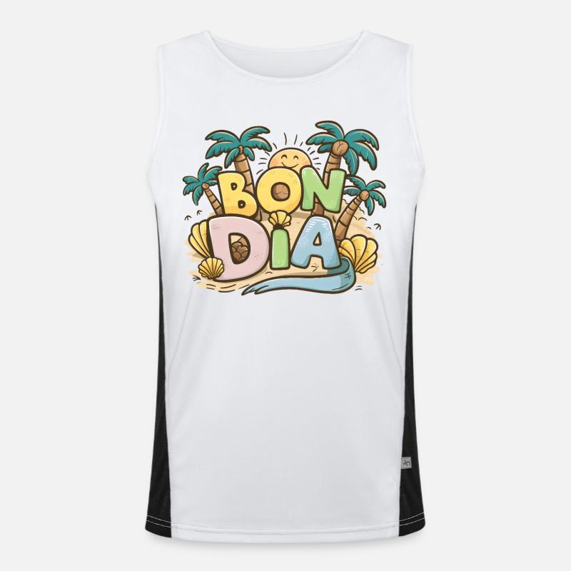 Gift Souvenir Bon Dia Cultural Expression Cata Men's Functional Contrast Tank Top 