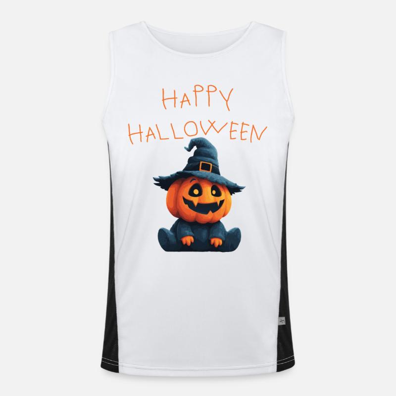 Joyeux Halloween – Douce sorcière citrouille Débardeur respirant contrasté Homme 