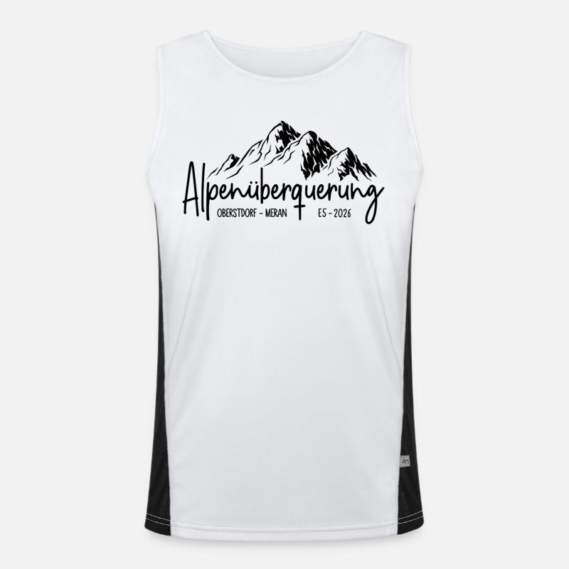 Alpenüberquerung E5 2026 / Oberstdorf - Meran Funktionelles Kontrast-Tank Top für Männer 