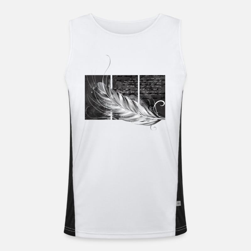 Feather Triptych Men's Functional Contrast Tank Top 
