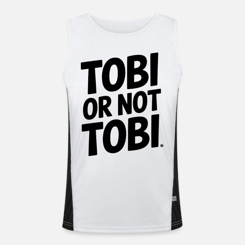 Tobi oder nicht Tobi – Das ist die Frage Funktionelles Kontrast-Tank Top für Männer 